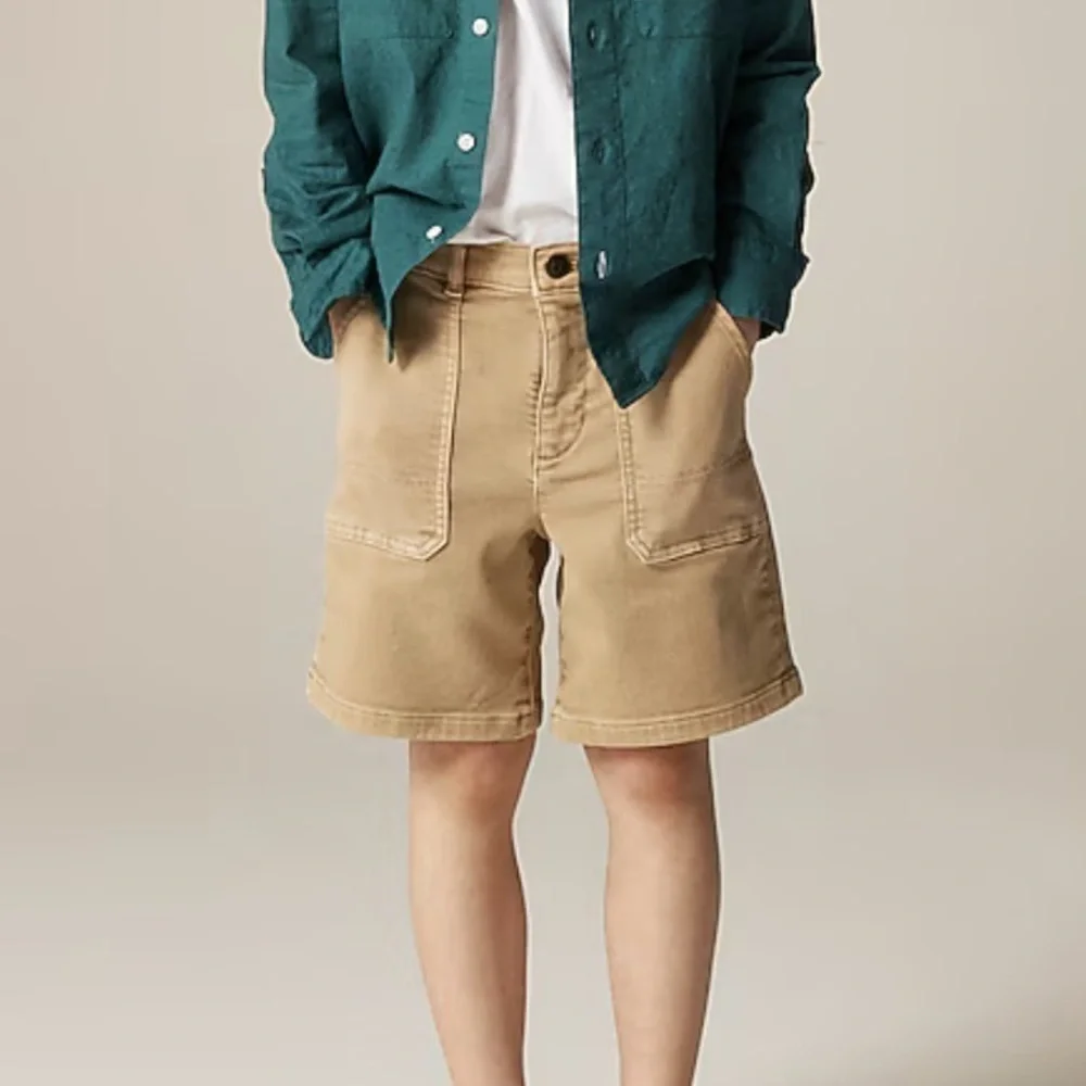J crew Kids' garment-dyed stretch jean short